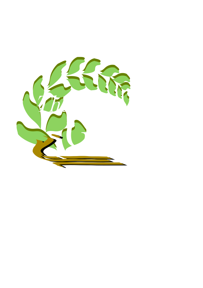The Garden logo, a curling fern frond