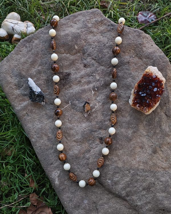 Wooden bead necklace